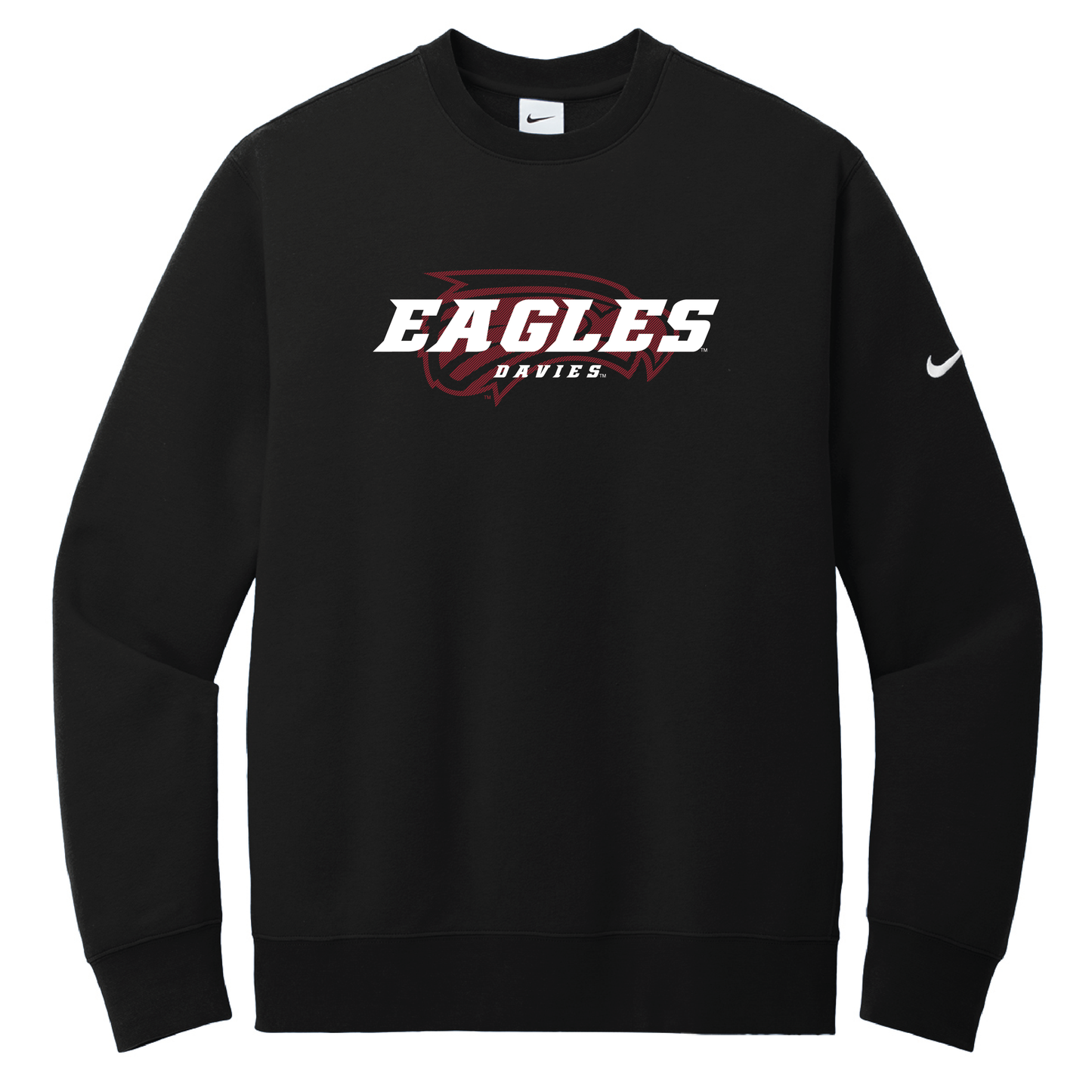 Eagles Nike Club Fleece Sleeve Swoosh Crew (NKFD9863)