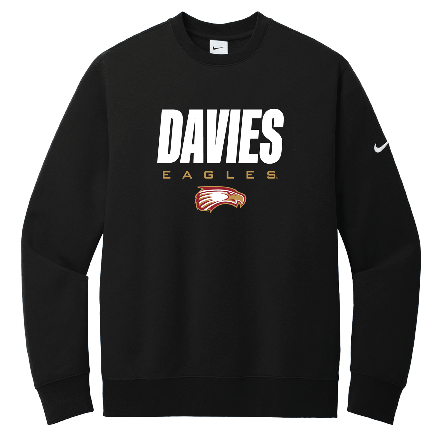 Eagles Nike Club Fleece Sleeve Swoosh Crew (NKFD9863)