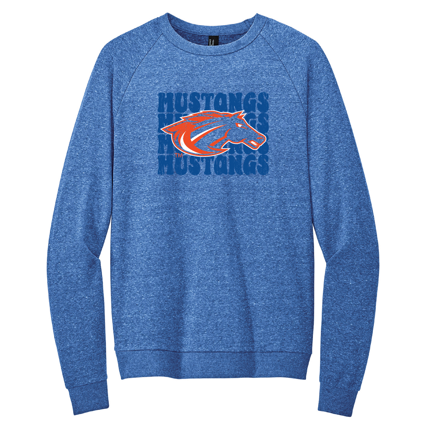 Mustangs District® Perfect Tri® Fleece Crewneck Sweatshirt (DT1304)