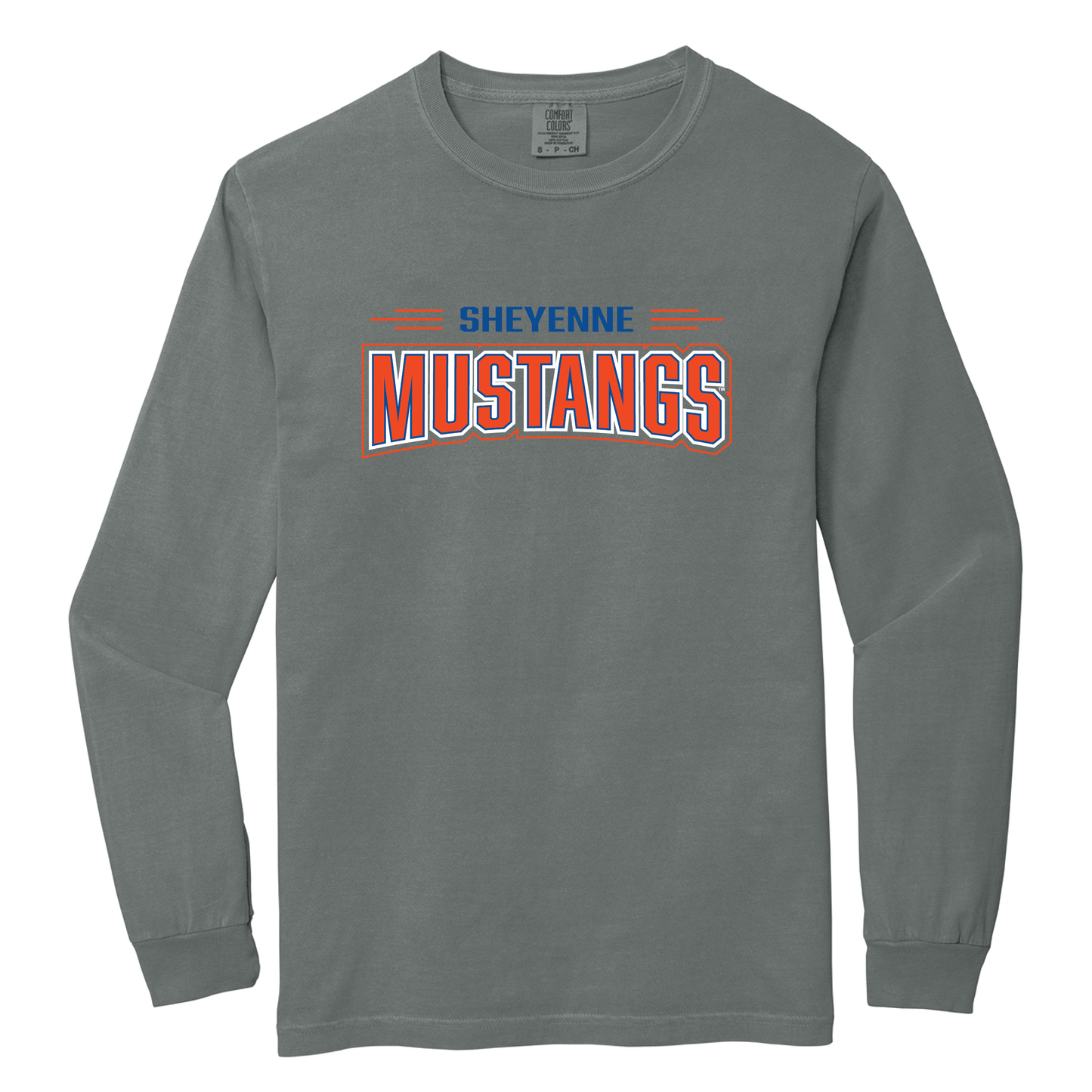 Mustangs Comfort Colors® Heavyweight Ring Spun Long Sleeve Tee (6014)