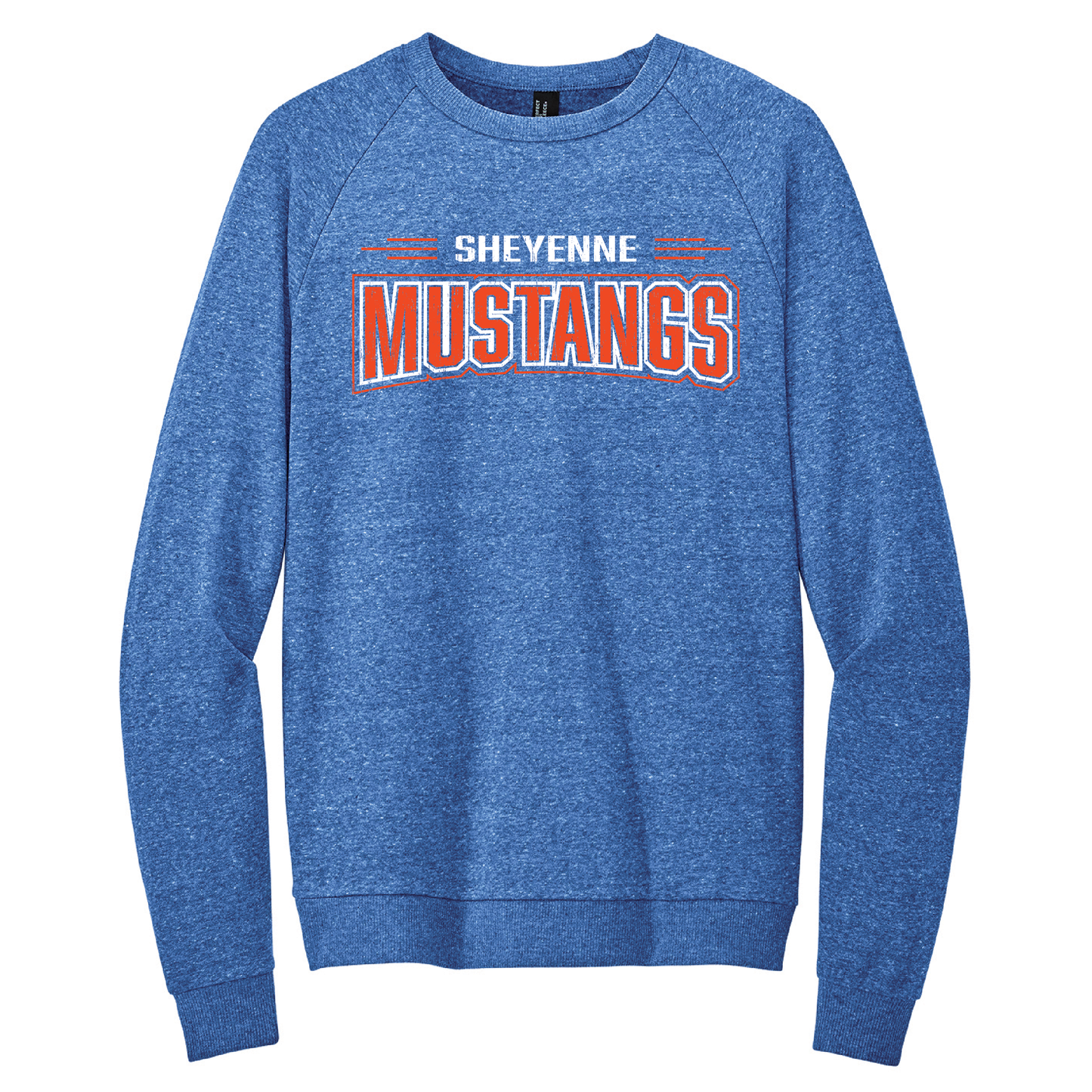 Mustangs District® Perfect Tri® Fleece Crewneck Sweatshirt (DT1304)