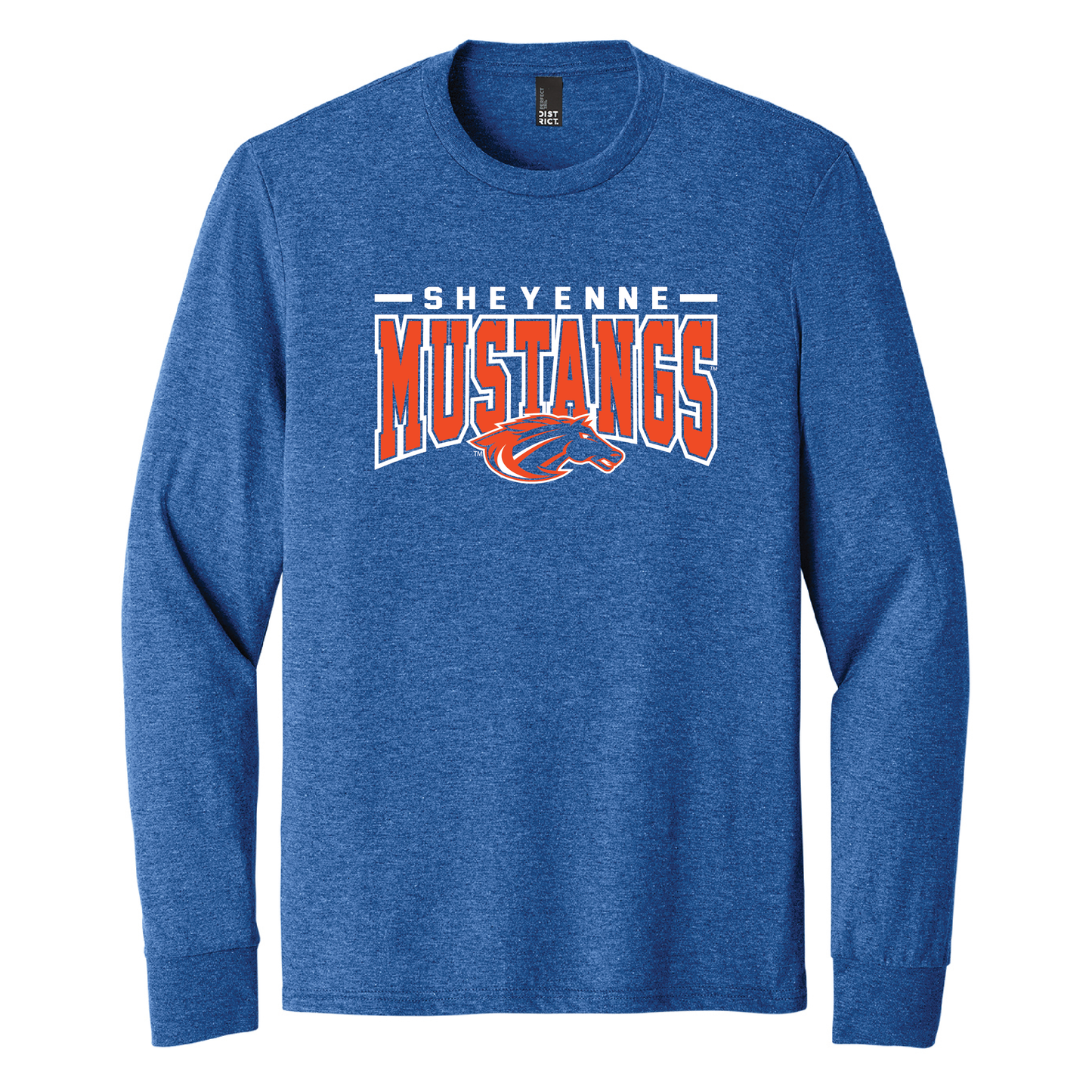 Mustangs District® Perfect Tri® Long Sleeve Tee (DM132)