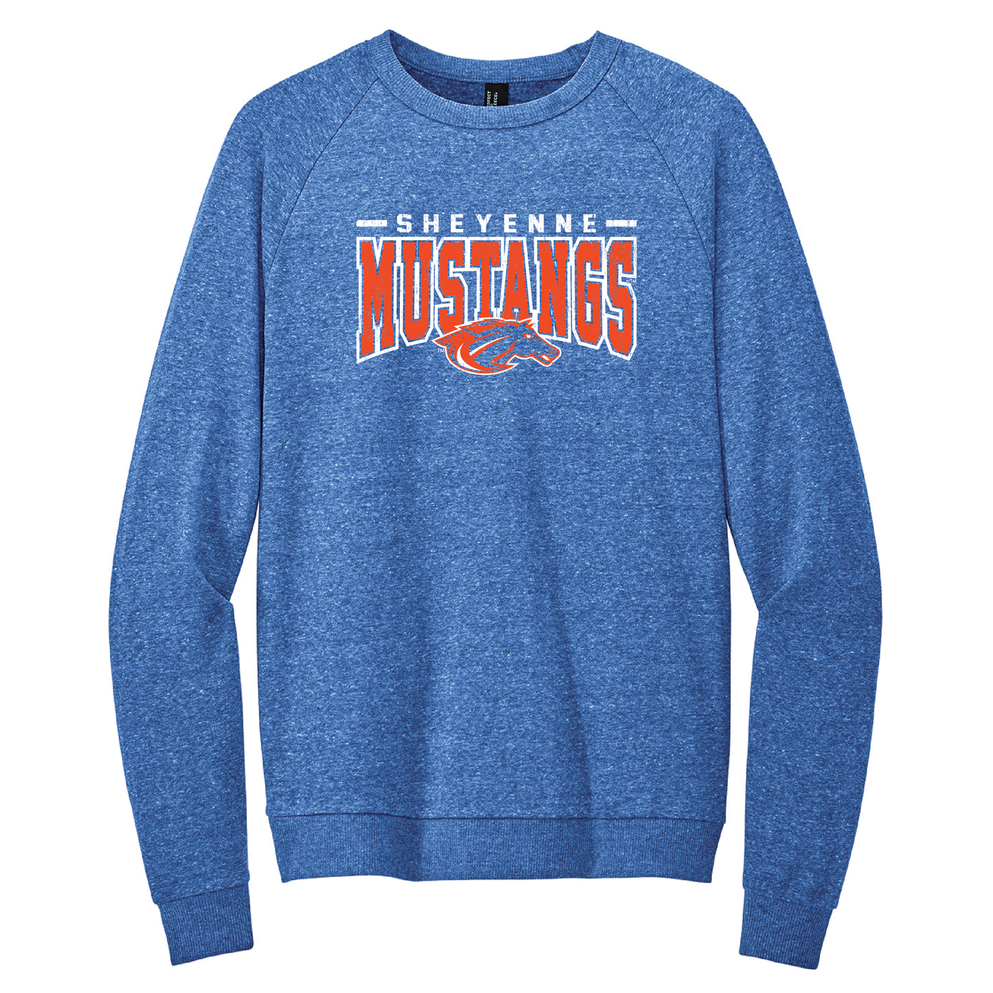 Mustangs District® Perfect Tri® Fleece Crewneck Sweatshirt (DT1304)