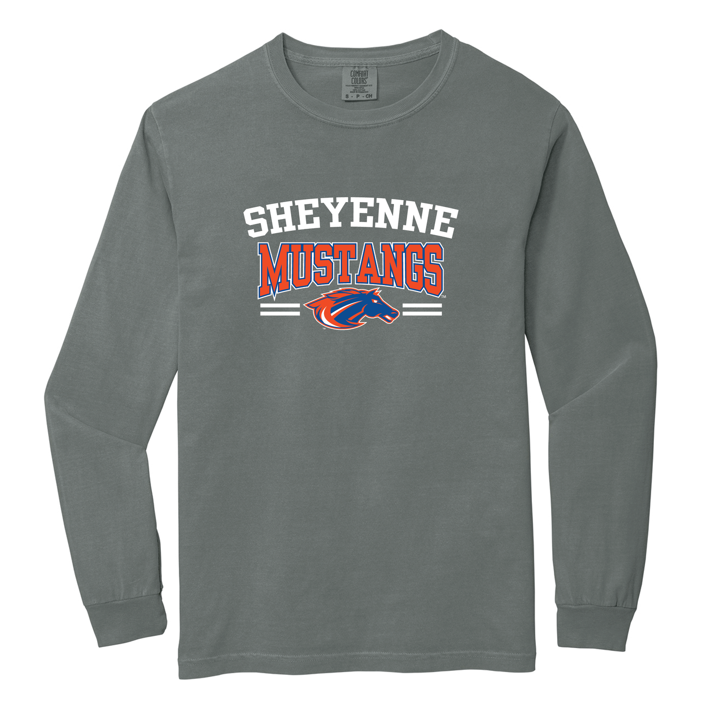 Mustangs Comfort Colors® Heavyweight Ring Spun Long Sleeve Tee (6014)