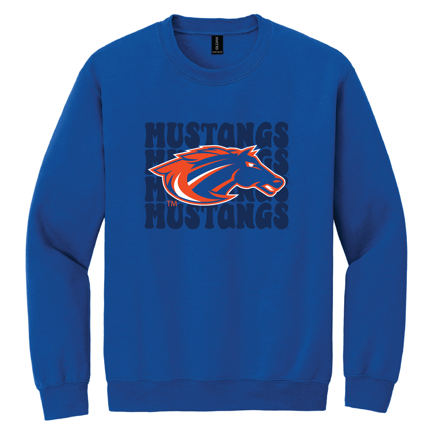Mustangs Gildan® Heavy Blend™ Crewneck Sweatshirt (18000)