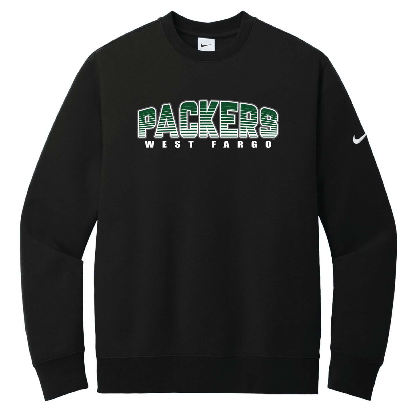 Packers Nike Club Fleece Sleeve Swoosh Crew (NKFD9863)