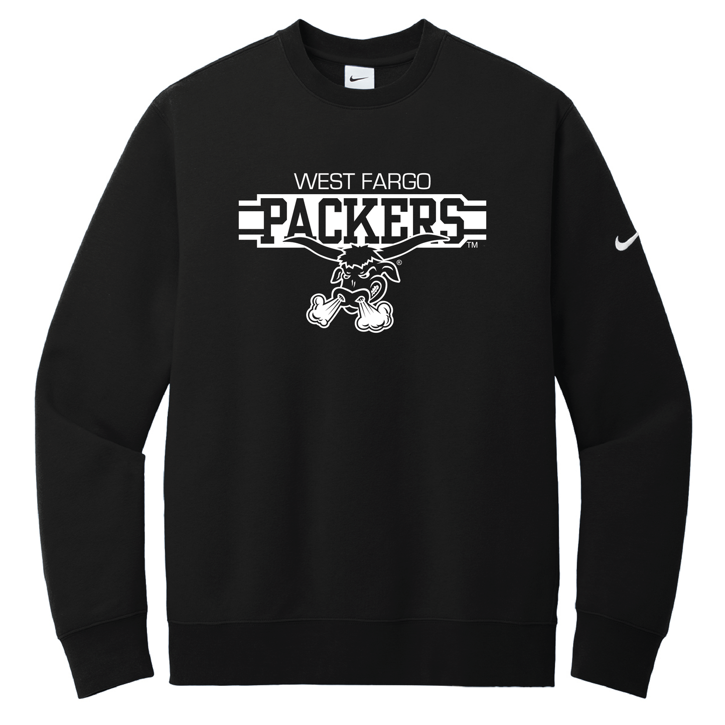 Packers Nike Club Fleece Sleeve Swoosh Crew (NKFD9863)
