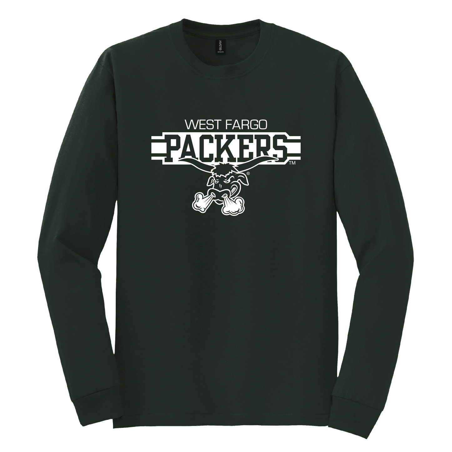 Packers Gildan® DryBlend® 50 Cotton/50 Poly Long Sleeve T-Shirt (8400)