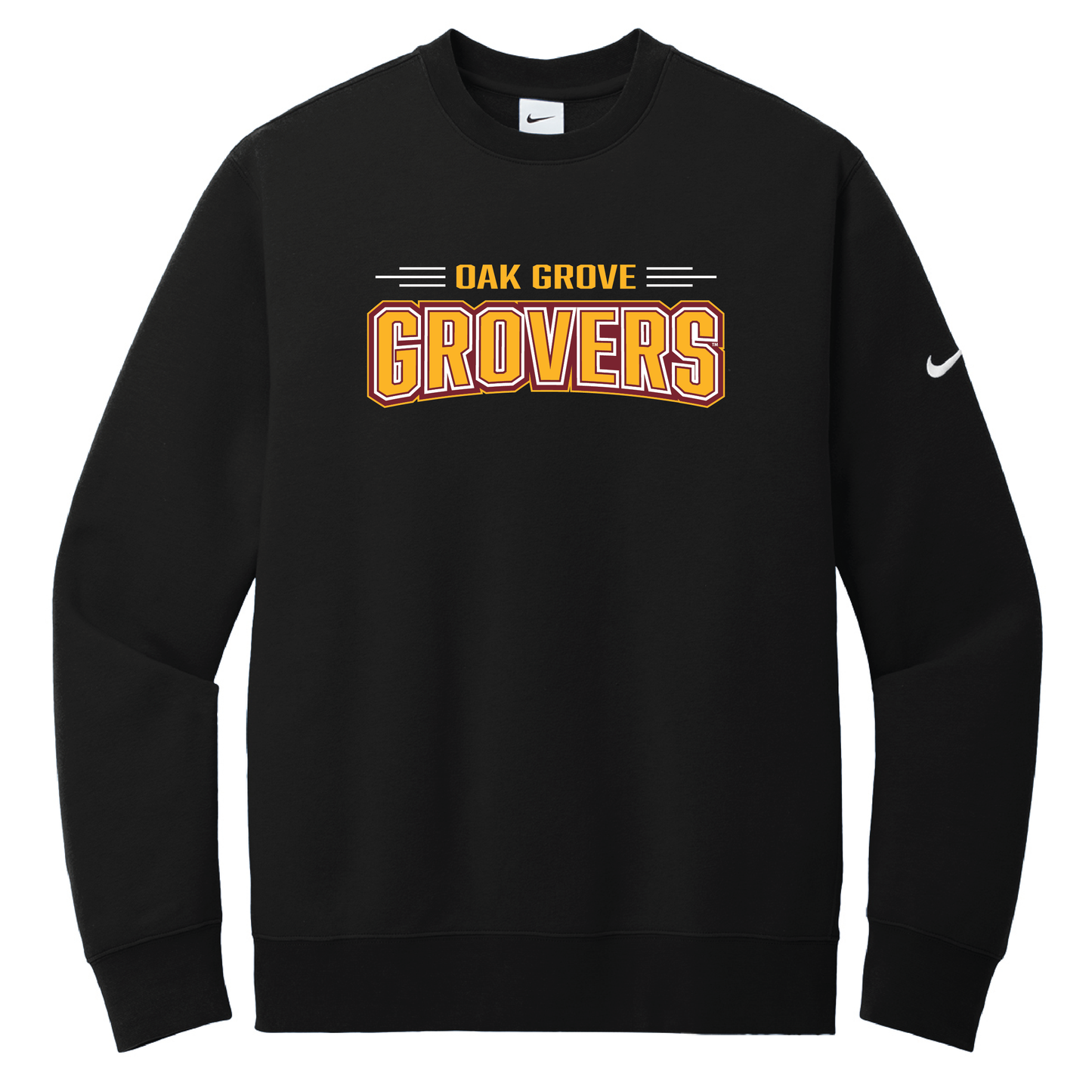 Oak Grove Nike Club Fleece Sleeve Swoosh Crew (NKFD9863)