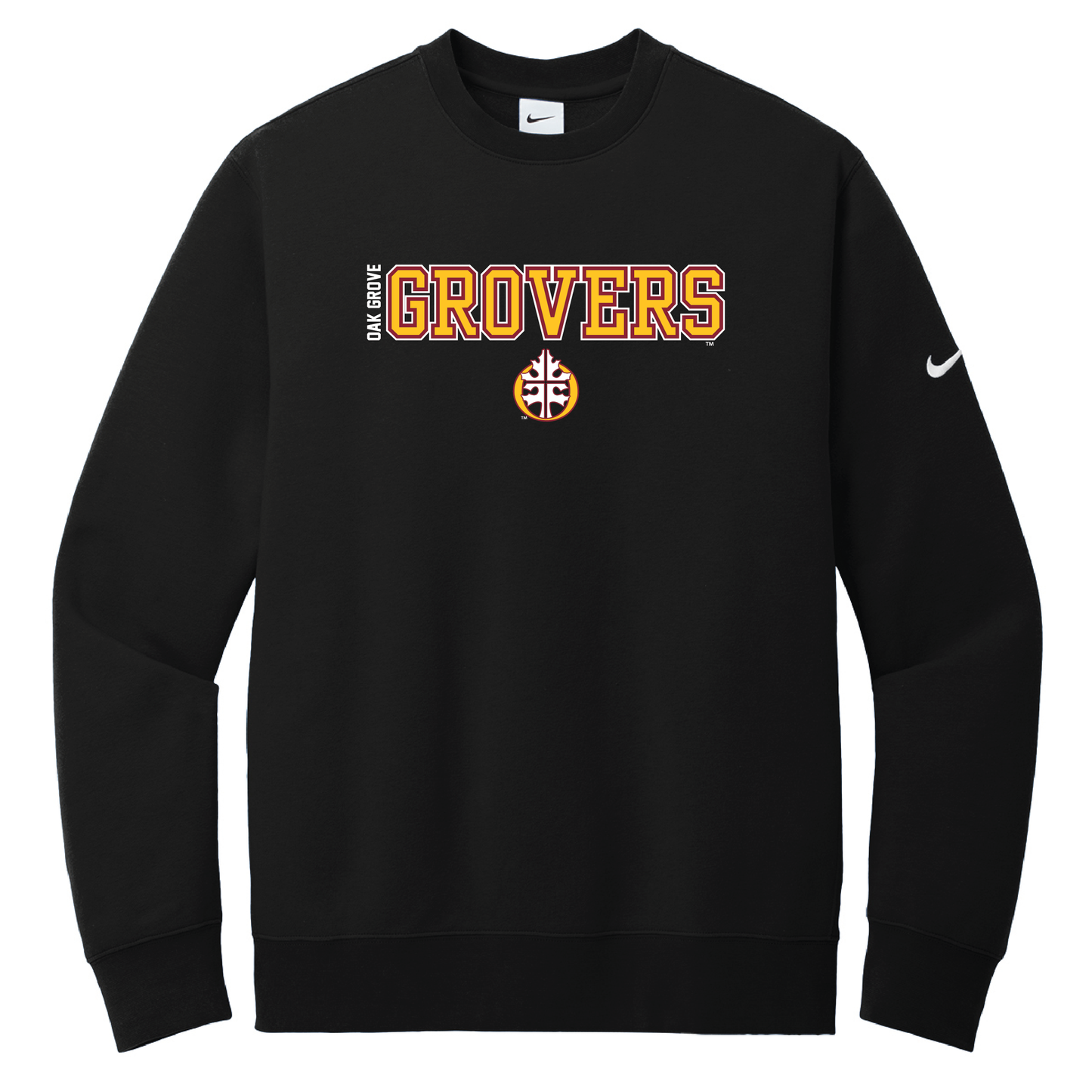 Oak Grove Nike Club Fleece Sleeve Swoosh Crew (NKFD9863)