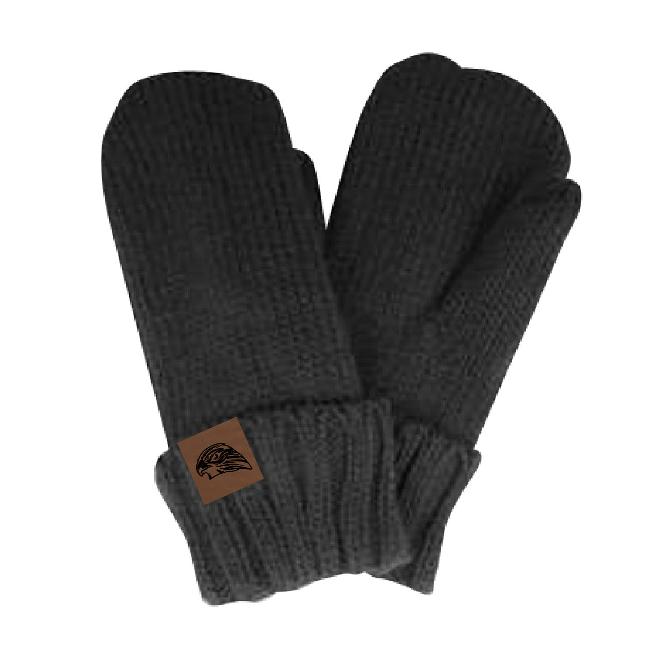 Hawks Blk Ideal Knitwear Mittens w/Tag 1223