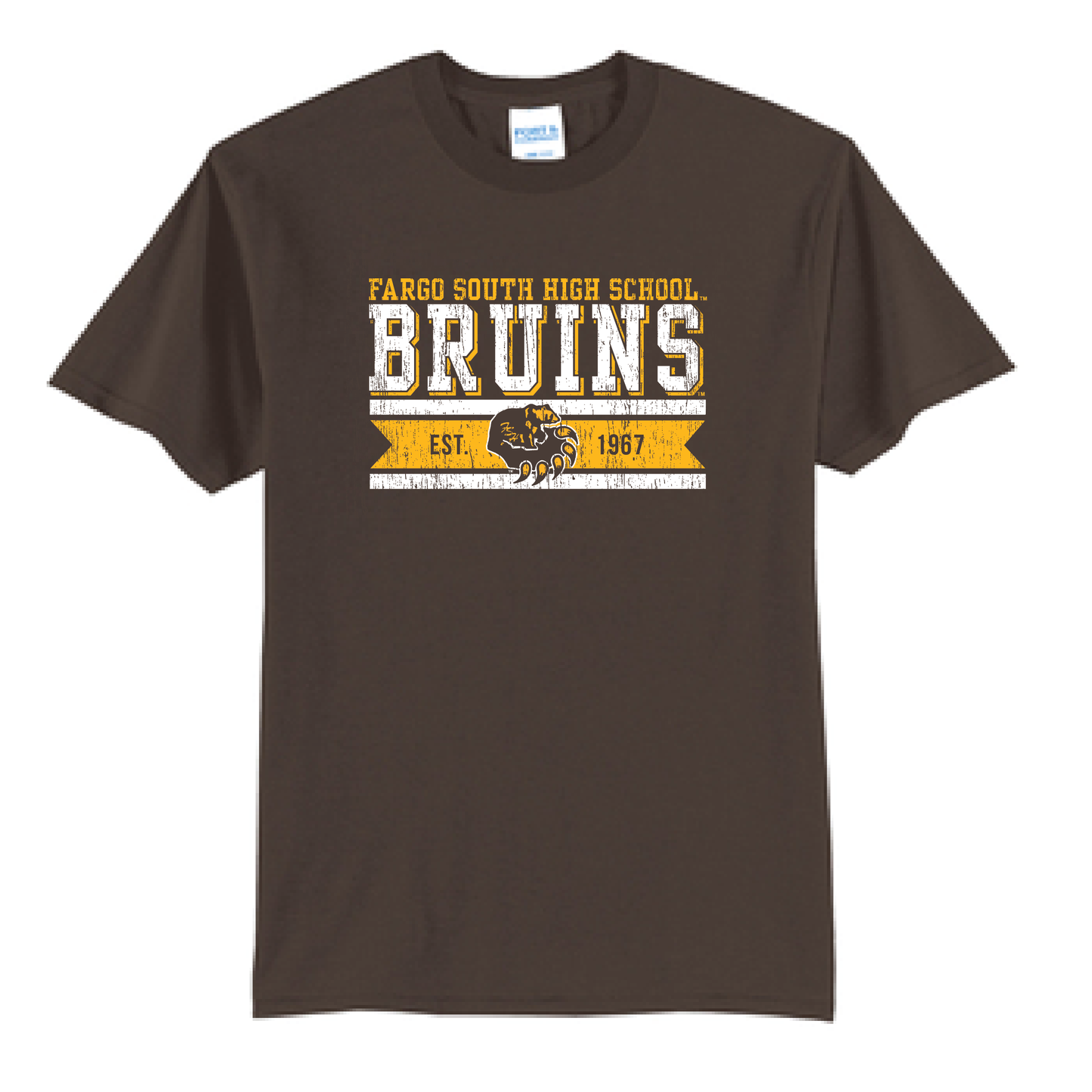 Bruins Brown SS Gildan Tee