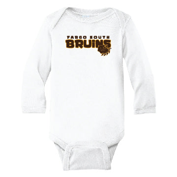 Bruins Tommy White Rabbit Skins L/S  Onesie 1123