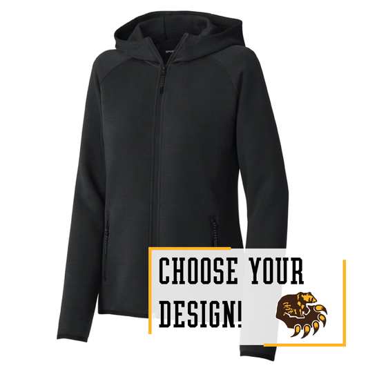 Bruins Black Sport-Tek® Women’s Full-Zip Hoodie (LST840)