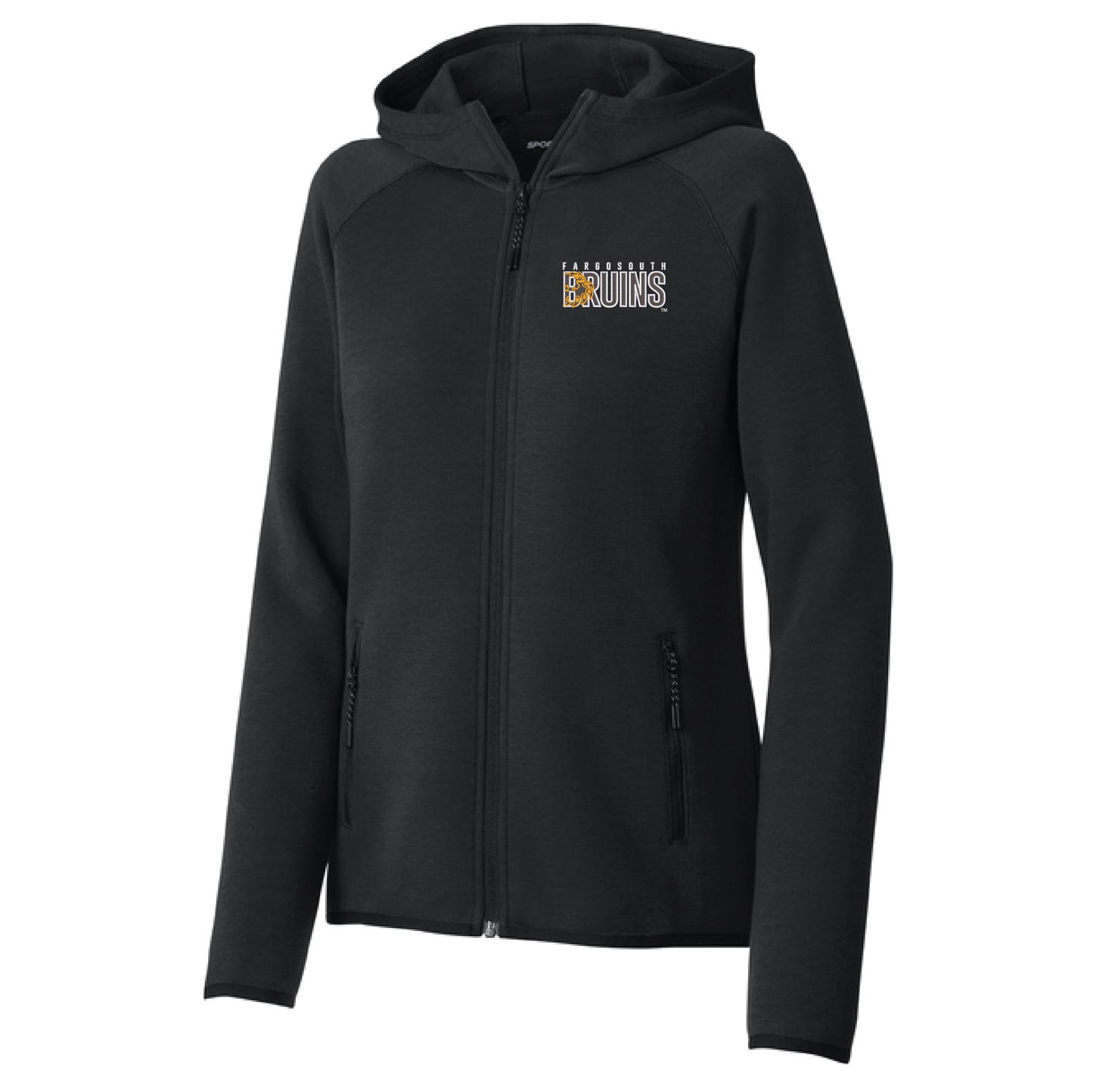 Bruins Black Sport-Tek® Women’s Full-Zip Hoodie (LST840)