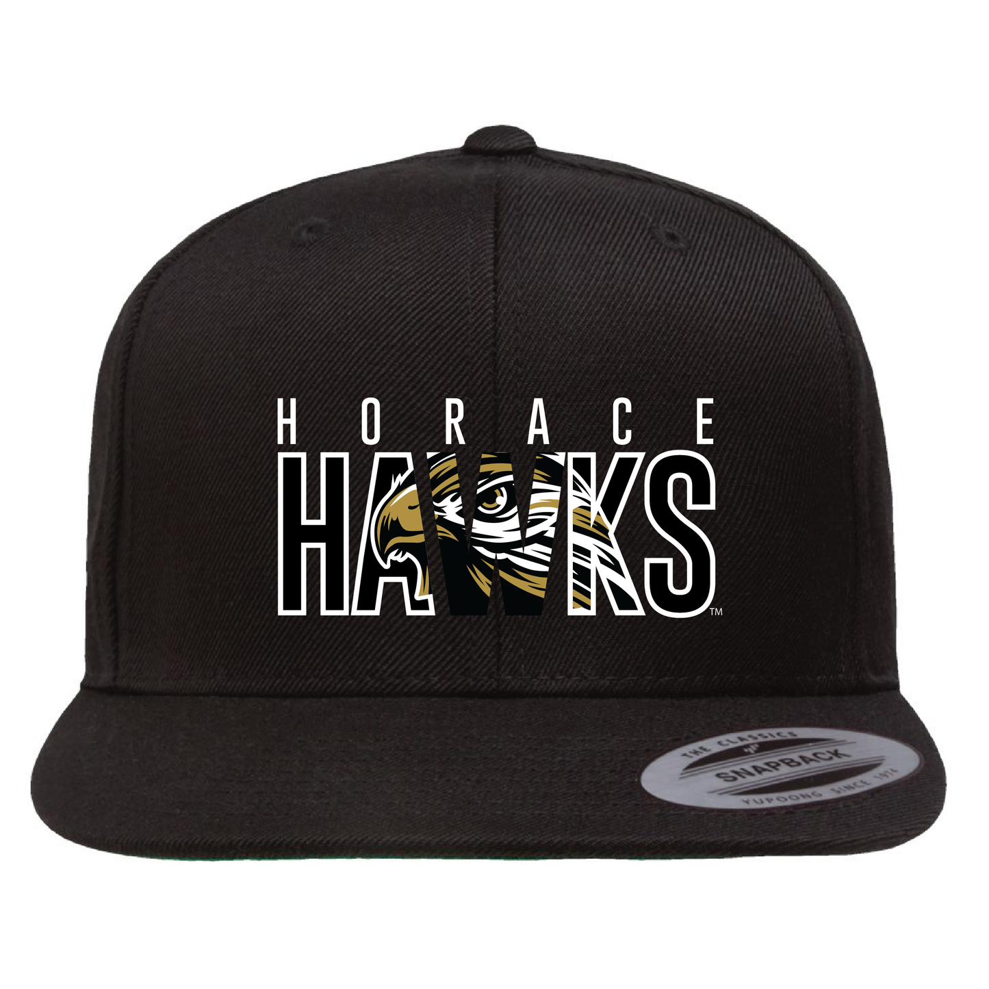 Hawks Trabis Black YP Classics Flat Bill Cap 0324