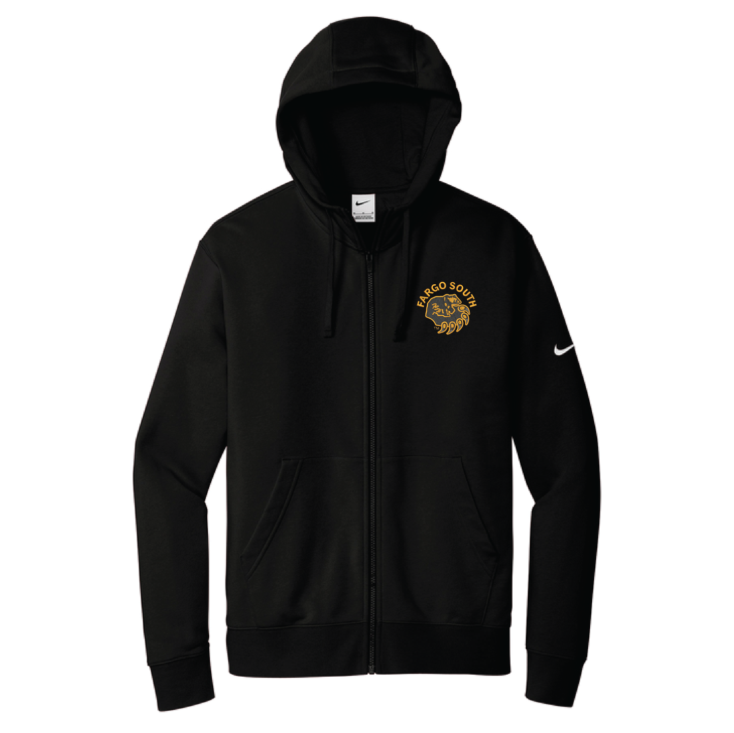 Bruins Nike Club Fleece Sleeve Swoosh Full-Zip Hoodie (NKDR1513)