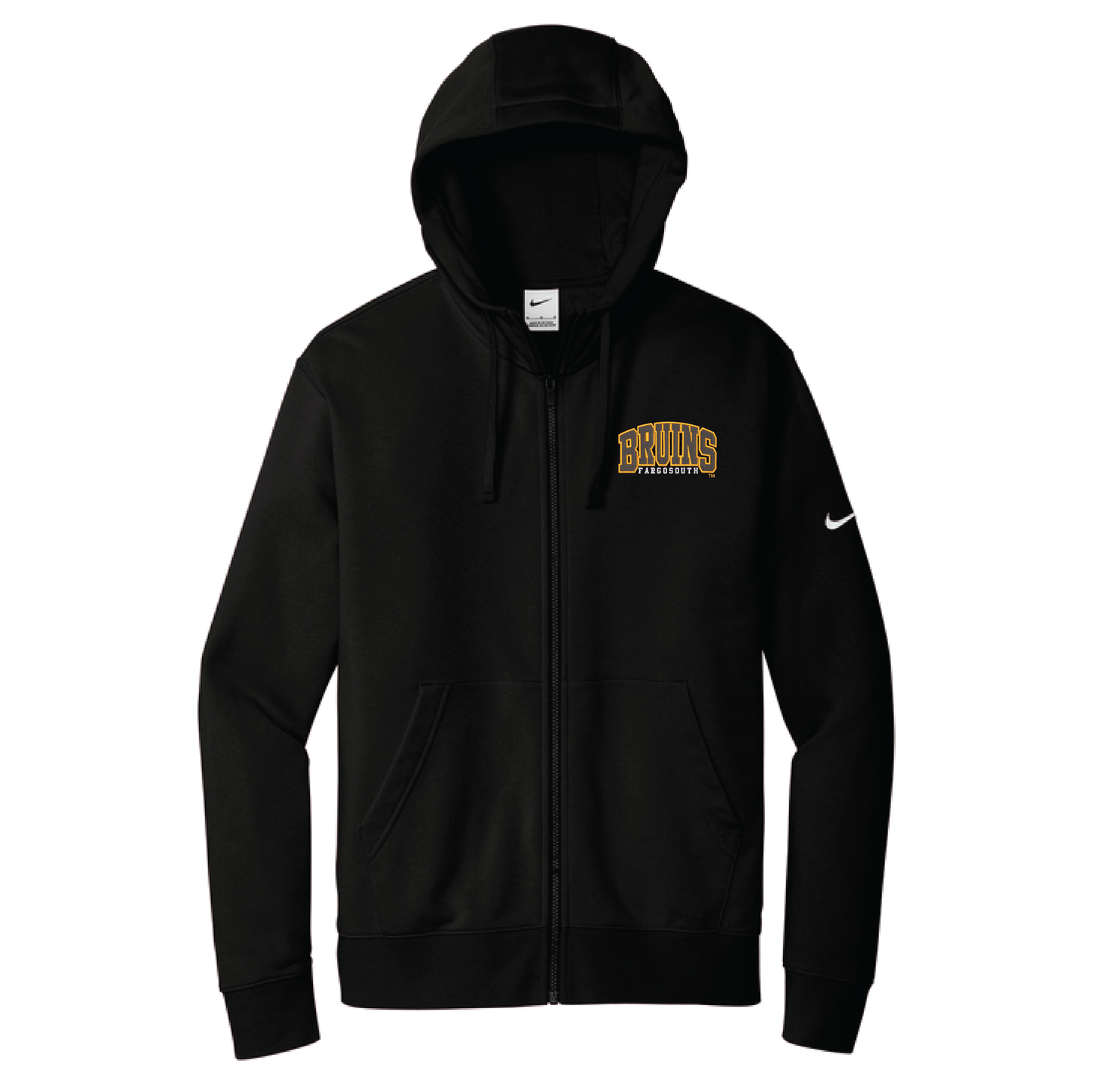Bruins Nike Club Fleece Sleeve Swoosh Full-Zip Hoodie (NKDR1513)