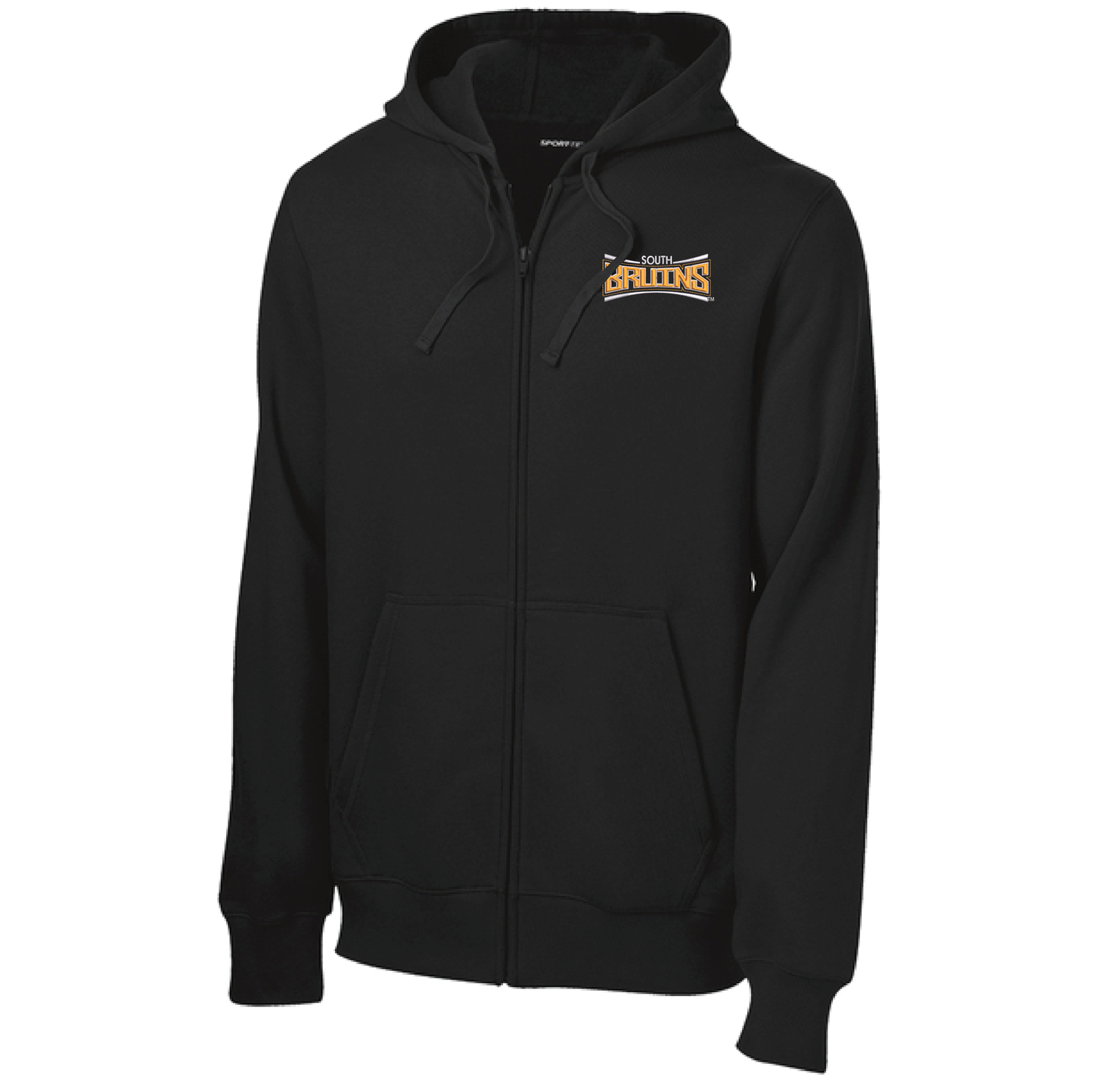 Bruins Black Sport-Tek® Full-Zip Hooded Sweatshirt (ST258)