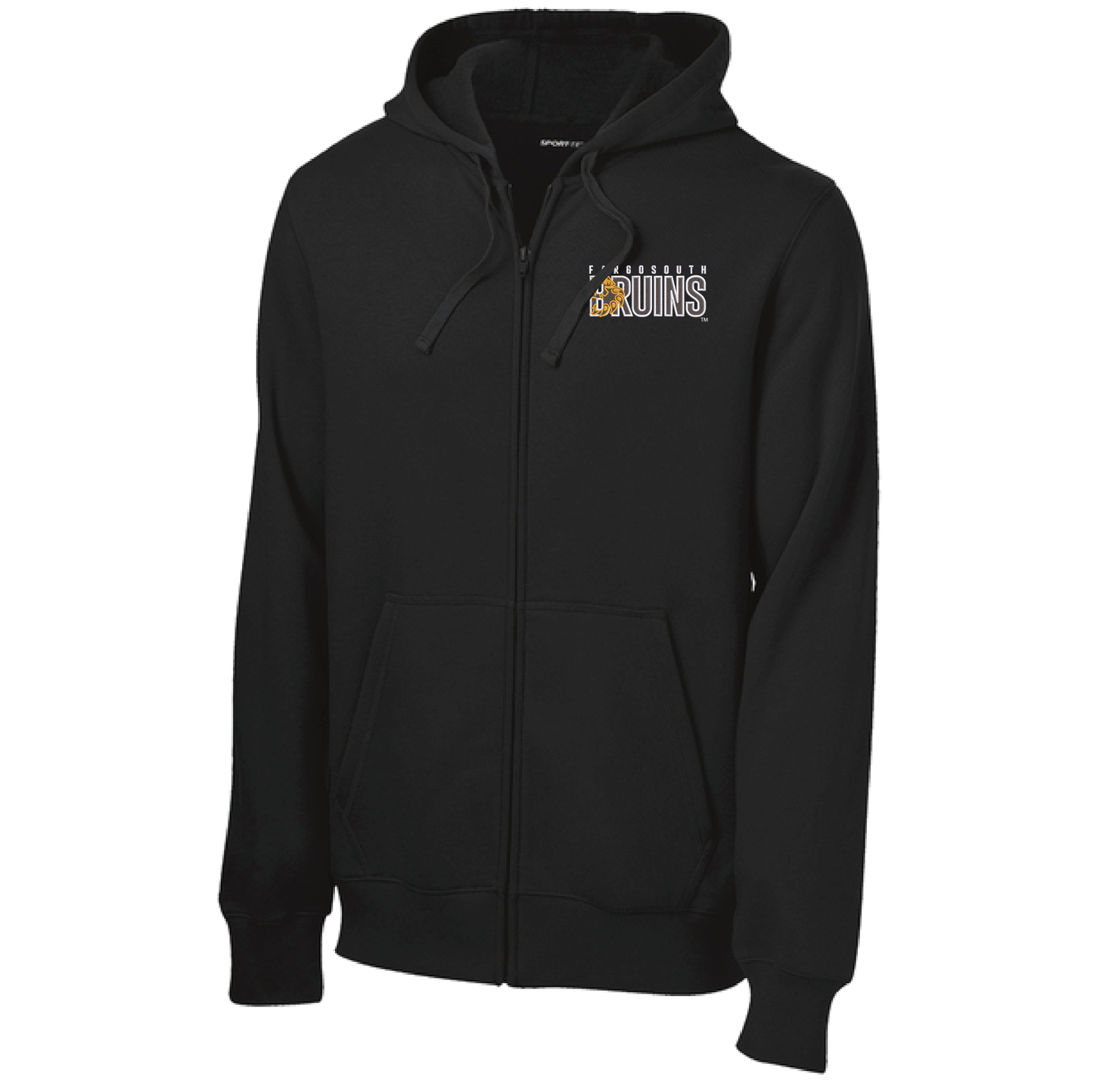Bruins Black Sport-Tek® Full-Zip Hooded Sweatshirt (ST258)
