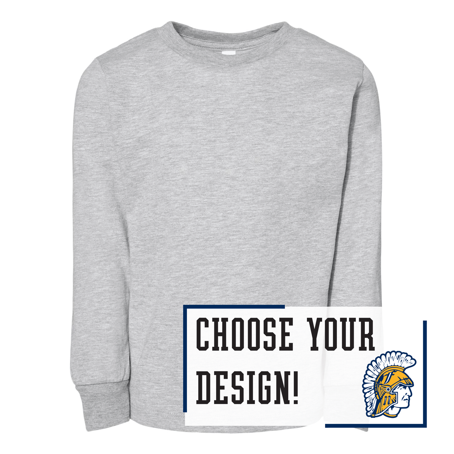 Spartans BELLA+CANVAS® Toddler Long Sleeve Tee (3501T)