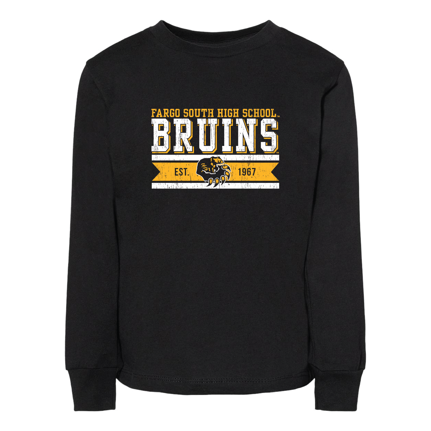 Bruins BELLA+CANVAS® Toddler Long Sleeve Tee (3501T)