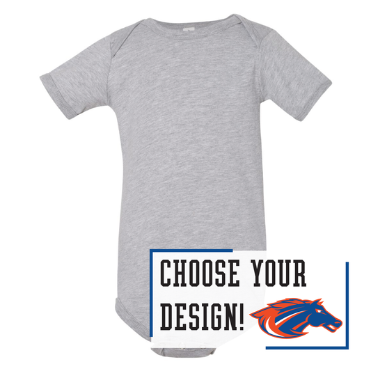 Mustangs BELLA+CANVAS® Infant Jersey Short Sleeve One Piece (100b)