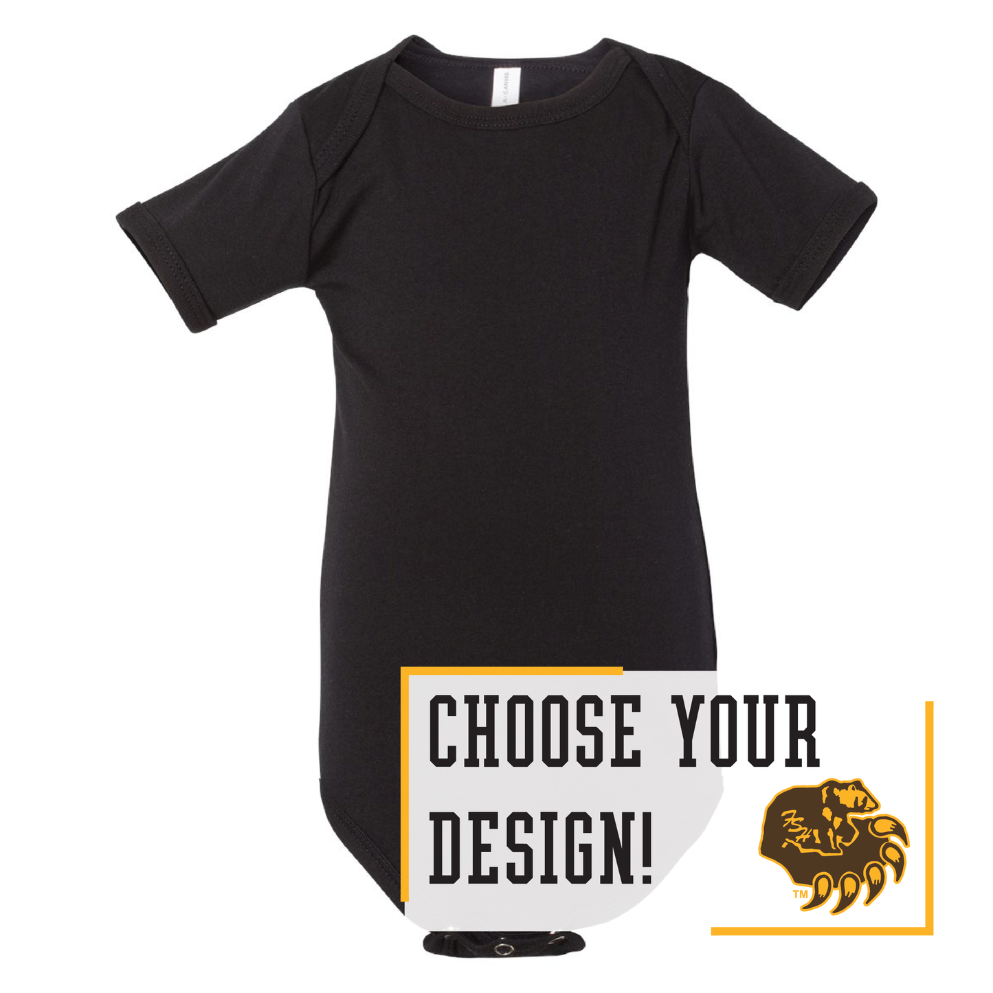 Bruins BELLA+CANVAS® Infant Jersey Short Sleeve One Piece (100b)