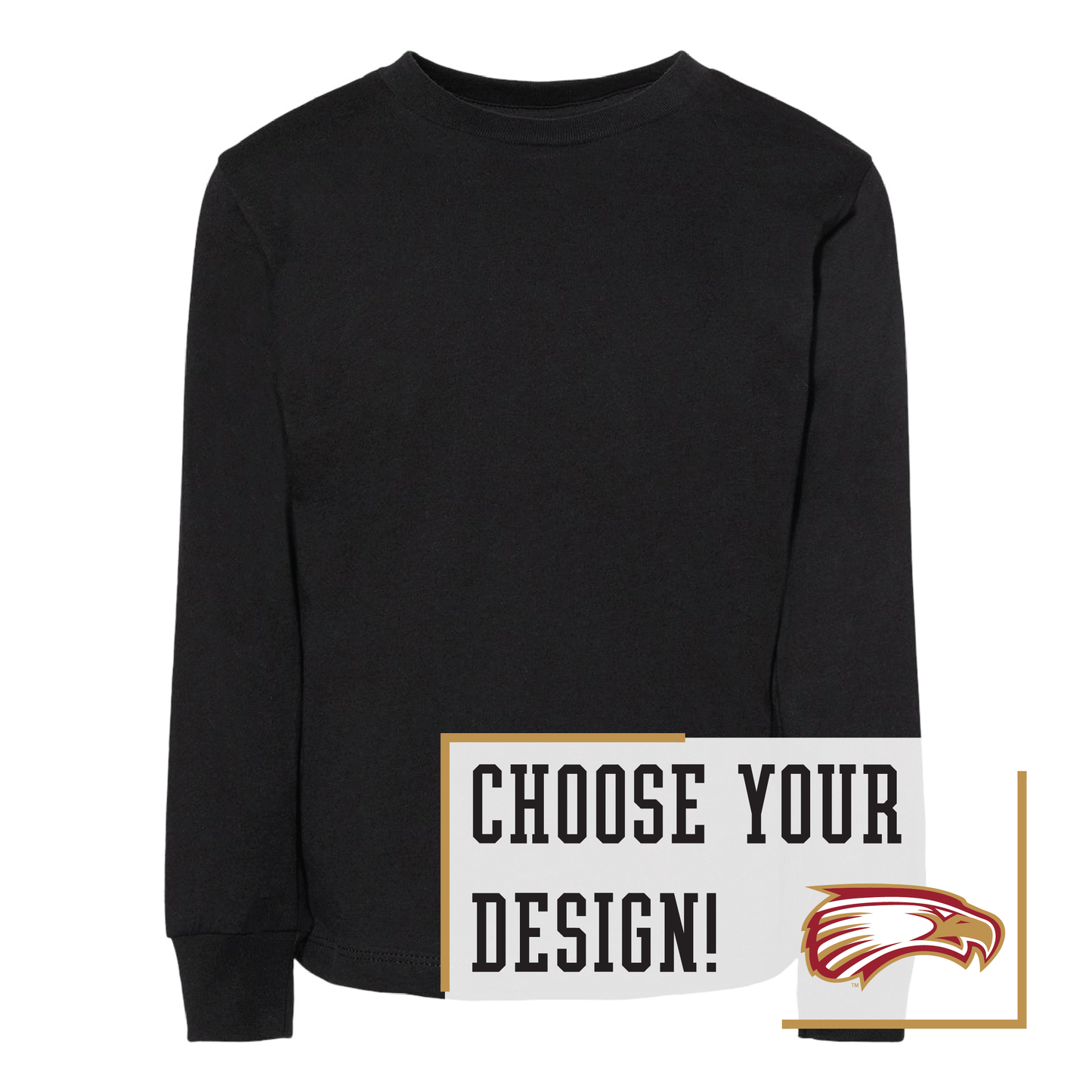 Eagles BELLA+CANVAS® Toddler Long Sleeve Tee (3501T)
