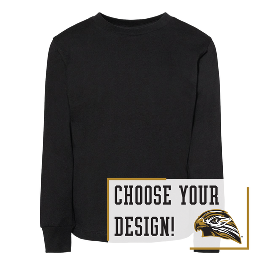 Hawks BELLA+CANVAS® Toddler Long Sleeve Tee (3501T)