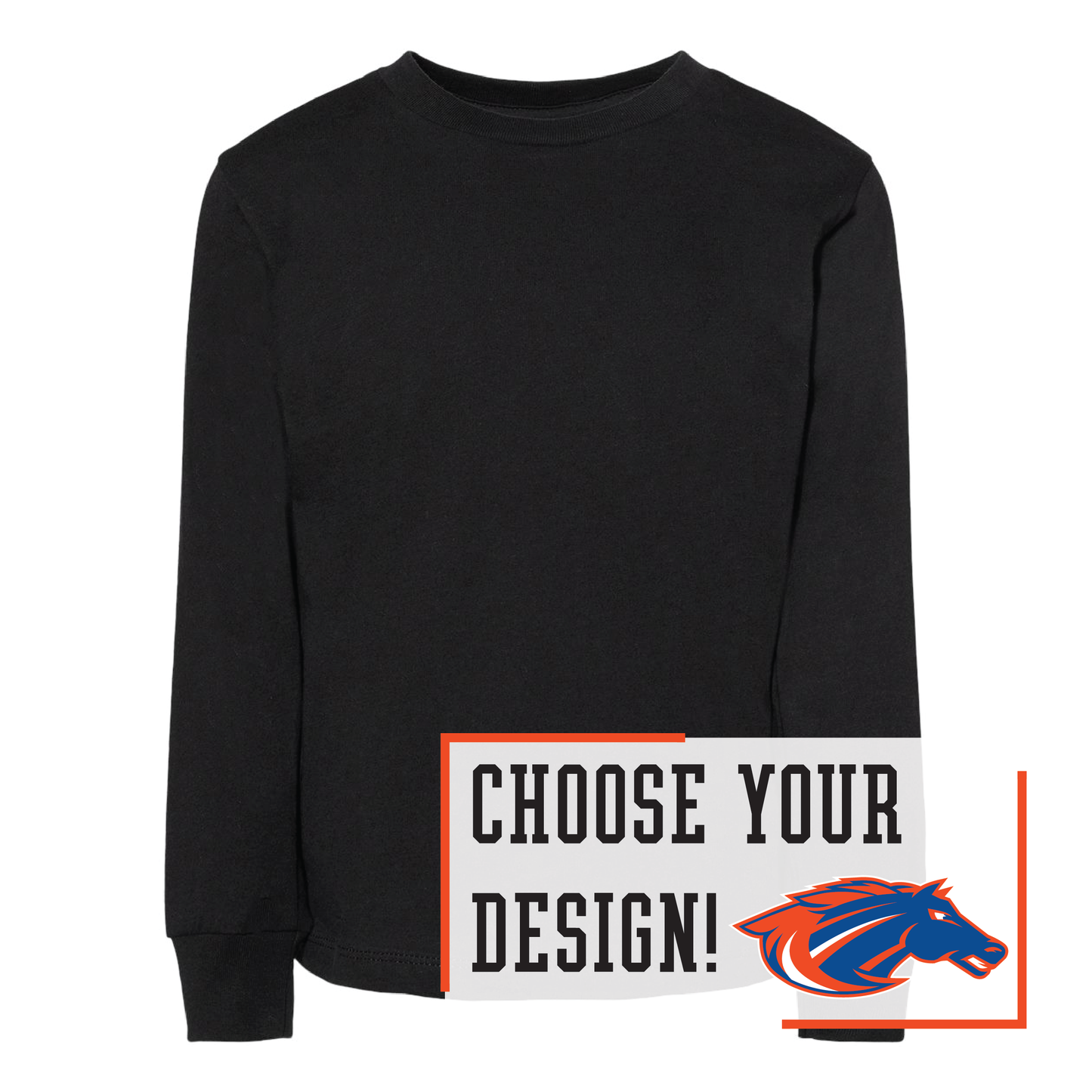 Mustangs BELLA+CANVAS® Toddler Long Sleeve Tee (3501T)