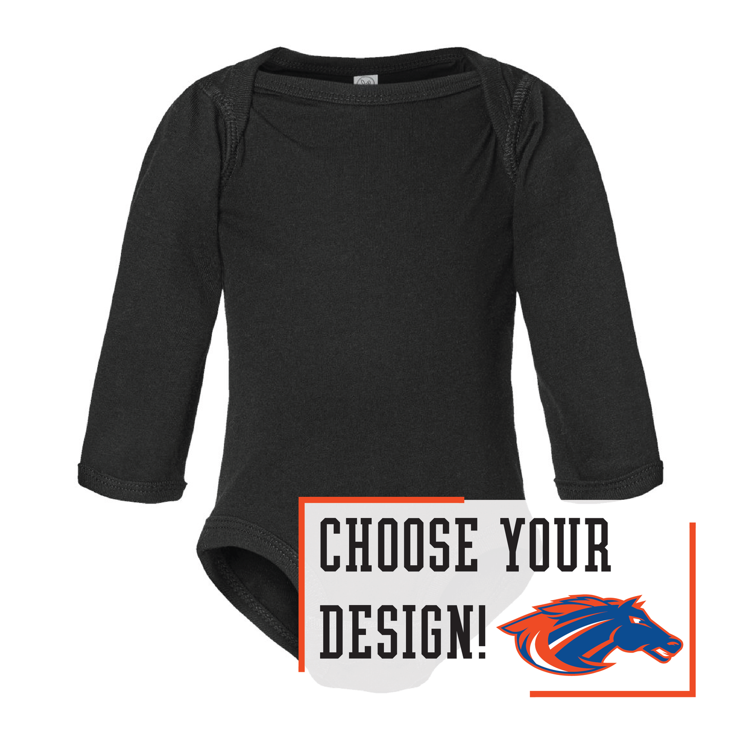 Mustangs Rabbit Skins™ Infant Long Sleeve Jersey Bodysuit (4421)
