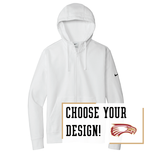 Eagles Nike Club Fleece Sleeve Swoosh Full-Zip Hoodie (NKDR1513)