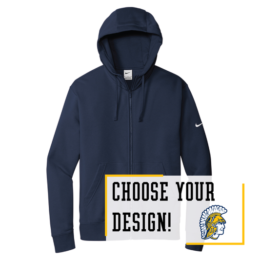 Spartans Nike Club Fleece Sleeve Swoosh Full-Zip Hoodie (NKDR1513)