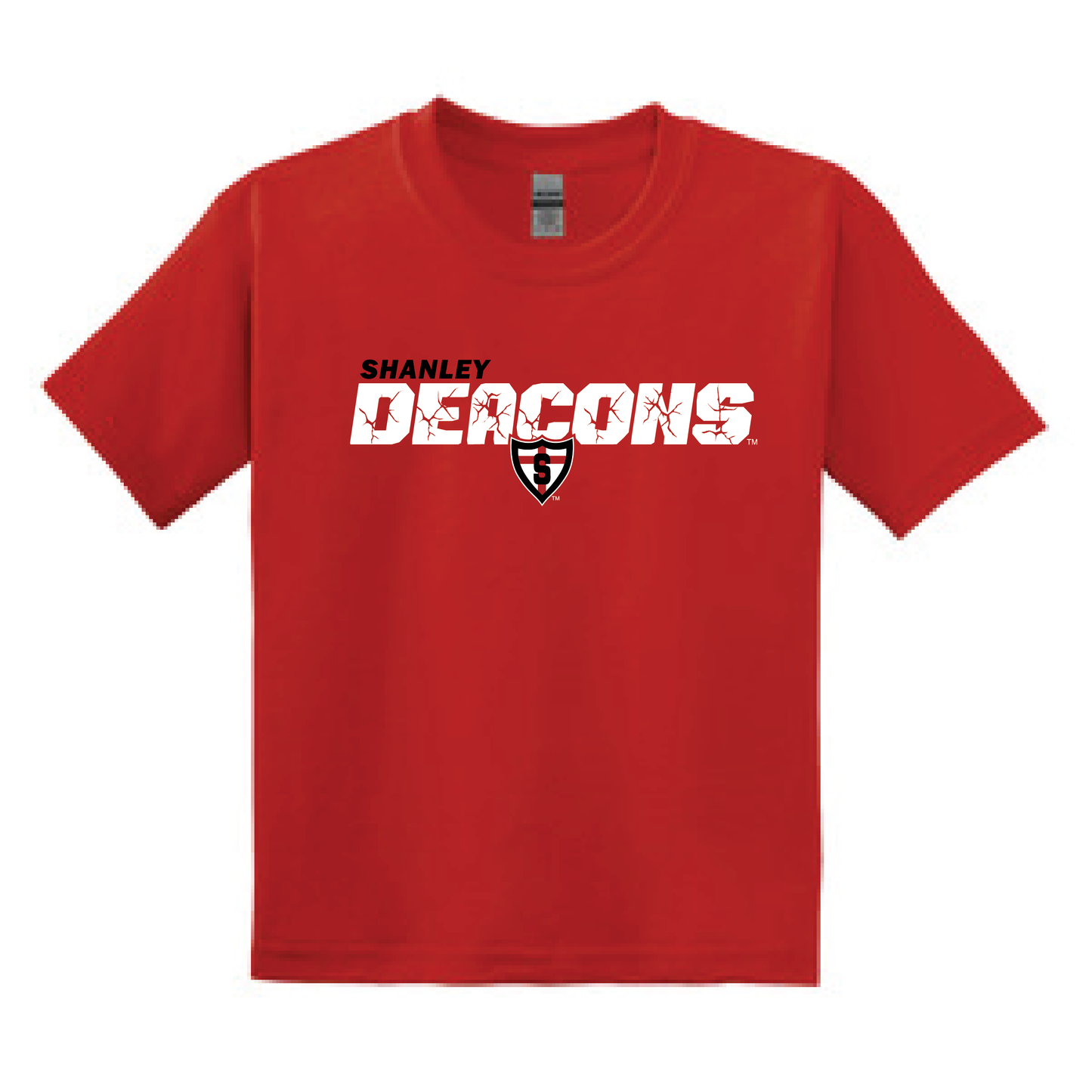 Deacons Red crackle Gildan SS Tee