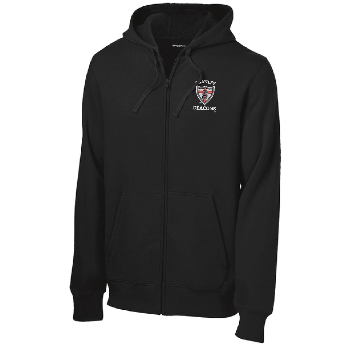 Shanley Black Sport-Tek® Full-Zip Hooded Sweatshirt (ST258)