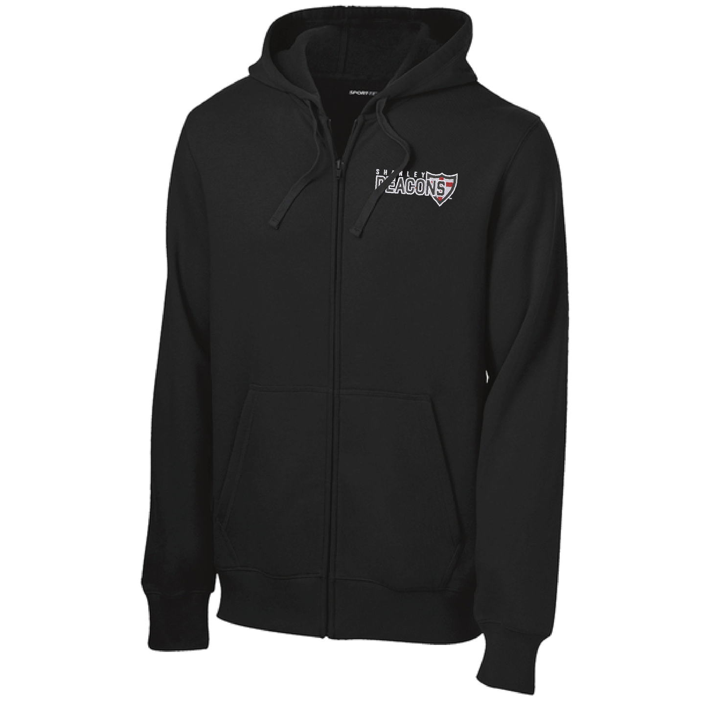 Shanley Black Sport-Tek® Full-Zip Hooded Sweatshirt (ST258)