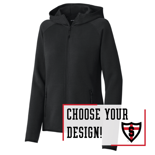 Shanley Black Sport-Tek® Women’s Full-Zip Hoodie (LST840)