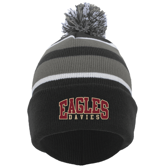 Eagles Triad  Blk/Graph/Wht Augusta Pom-Pom Beanie 0124