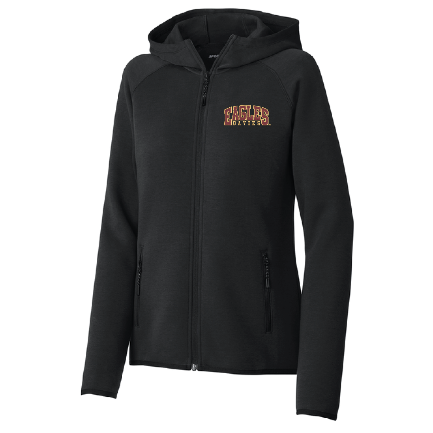Eagles Black Sport-Tek® Women’s Full-Zip Hoodie (LST840)