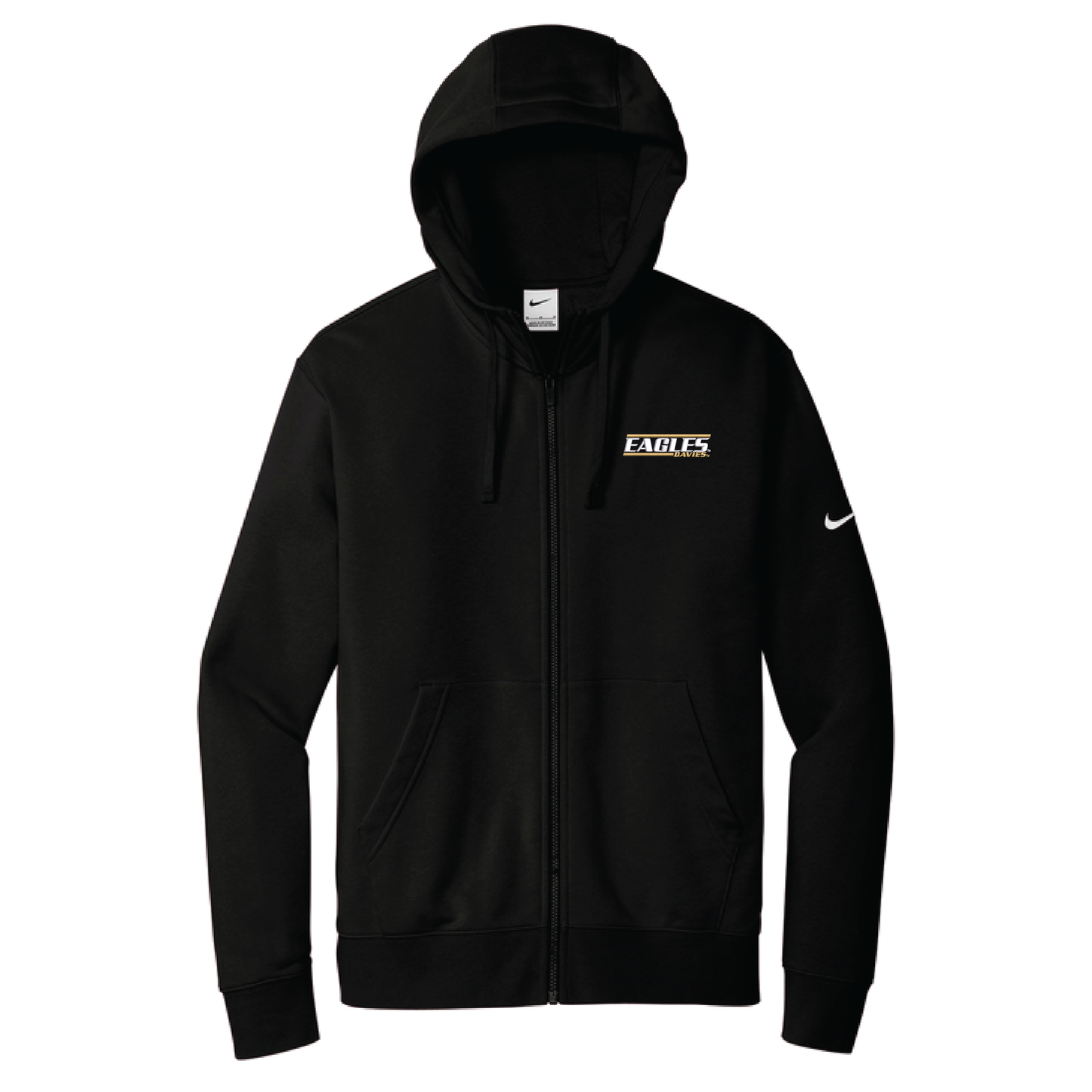 Eagles Nike Club Fleece Sleeve Swoosh Full-Zip Hoodie (NKDR1513)