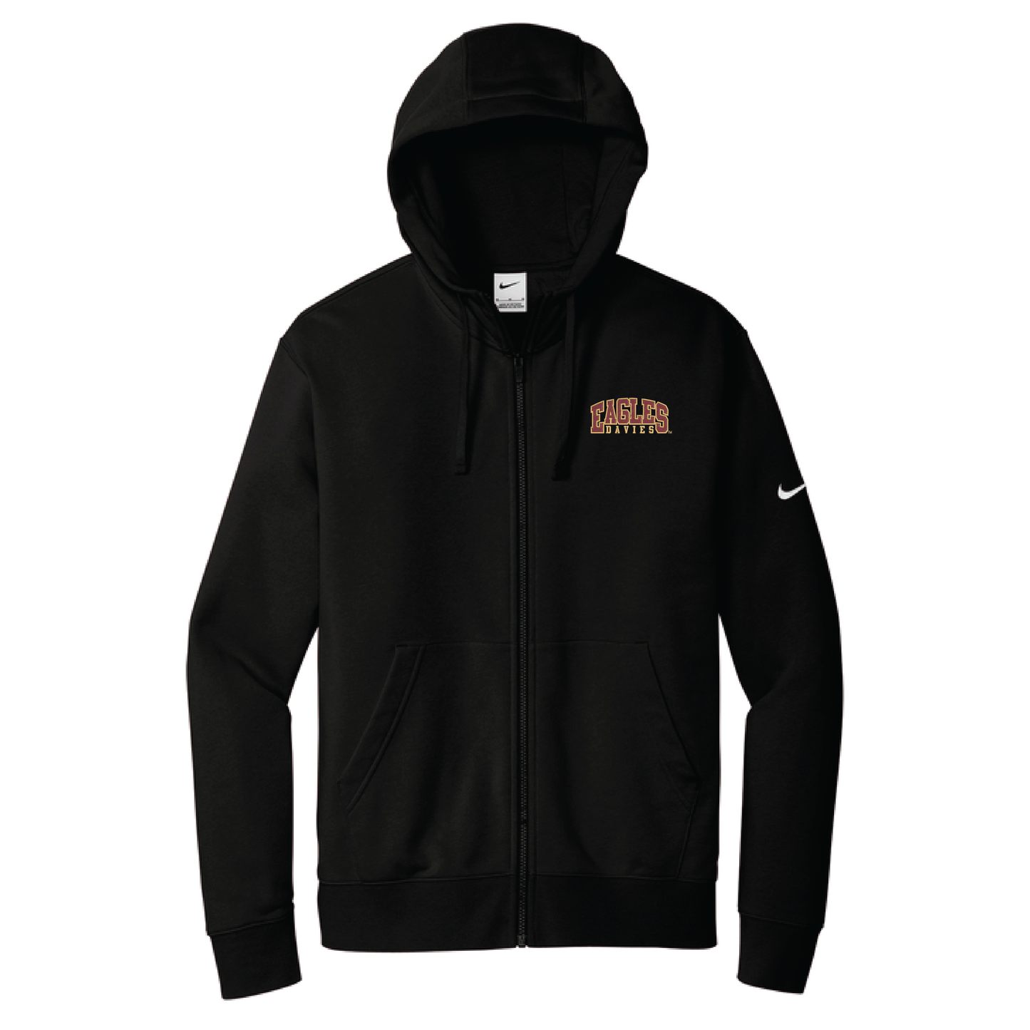 Eagles Nike Club Fleece Sleeve Swoosh Full-Zip Hoodie (NKDR1513)