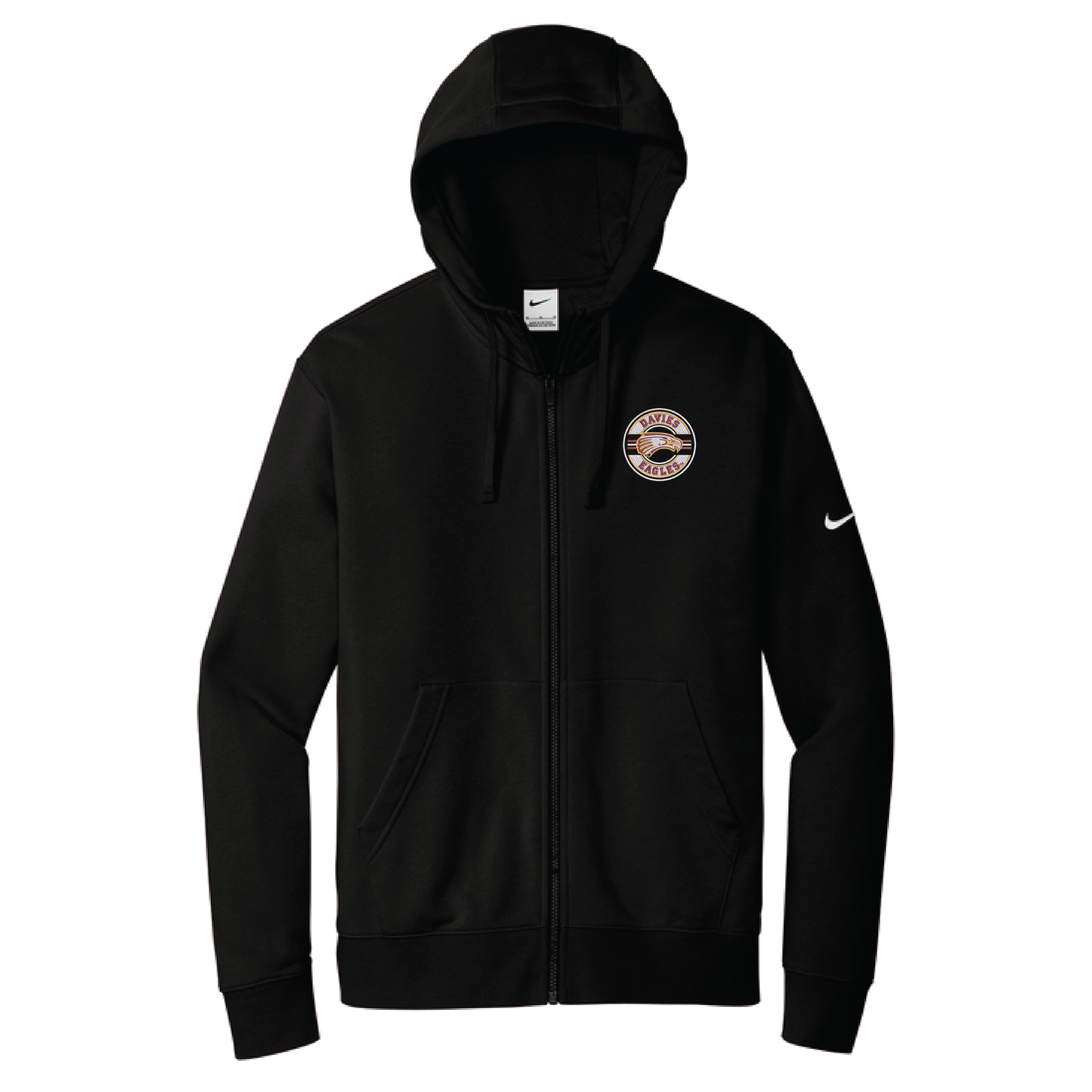 Eagles Nike Club Fleece Sleeve Swoosh Full-Zip Hoodie (NKDR1513)