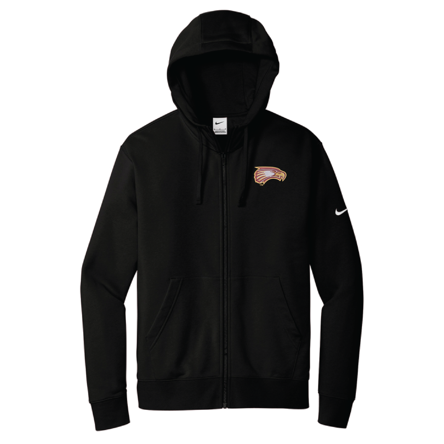 Eagles Nike Club Fleece Sleeve Swoosh Full-Zip Hoodie (NKDR1513)