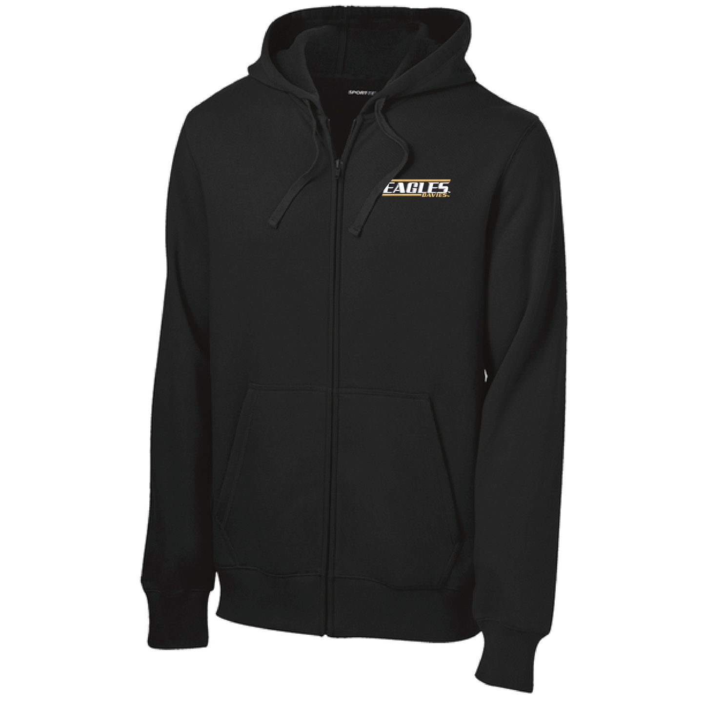 Eagles Black Sport-Tek® Full-Zip Hooded Sweatshirt (ST258)