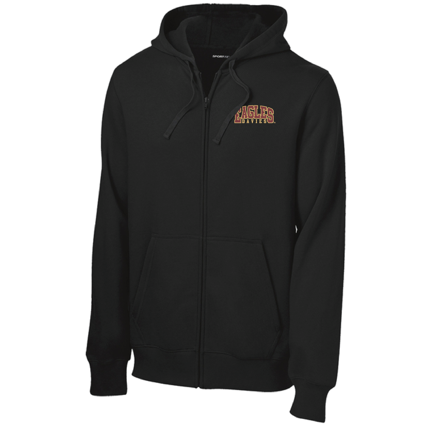 Eagles Black Sport-Tek® Full-Zip Hooded Sweatshirt (ST258)