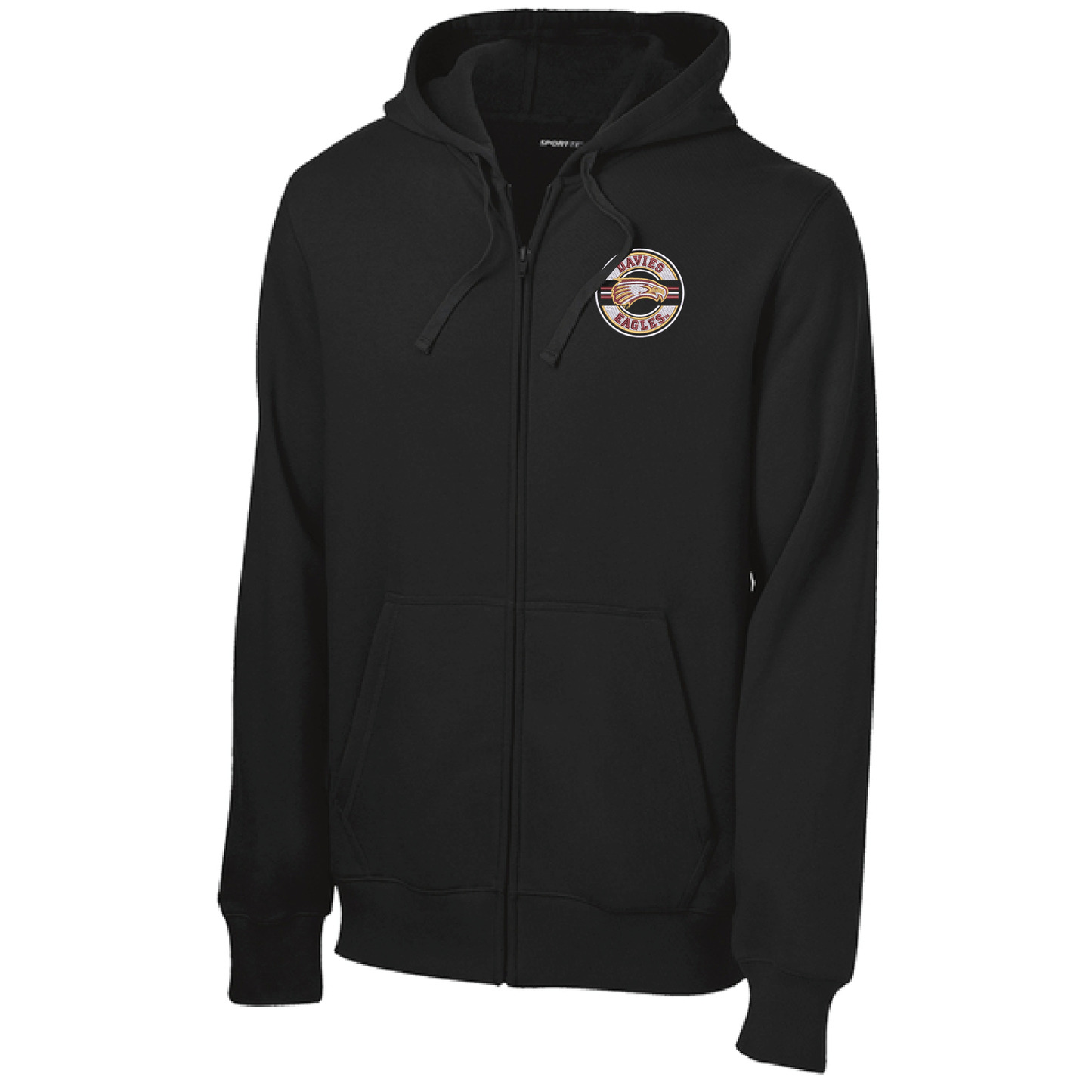 Eagles Black Sport-Tek® Full-Zip Hooded Sweatshirt (ST258)