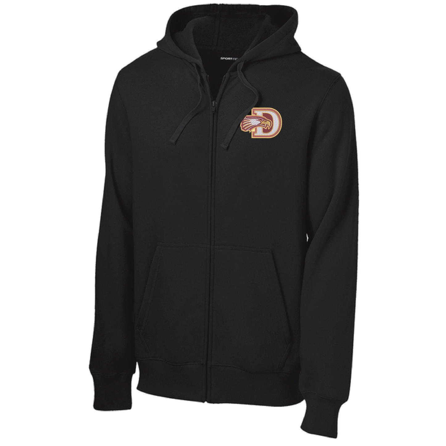 Eagles Black Sport-Tek® Full-Zip Hooded Sweatshirt (ST258)