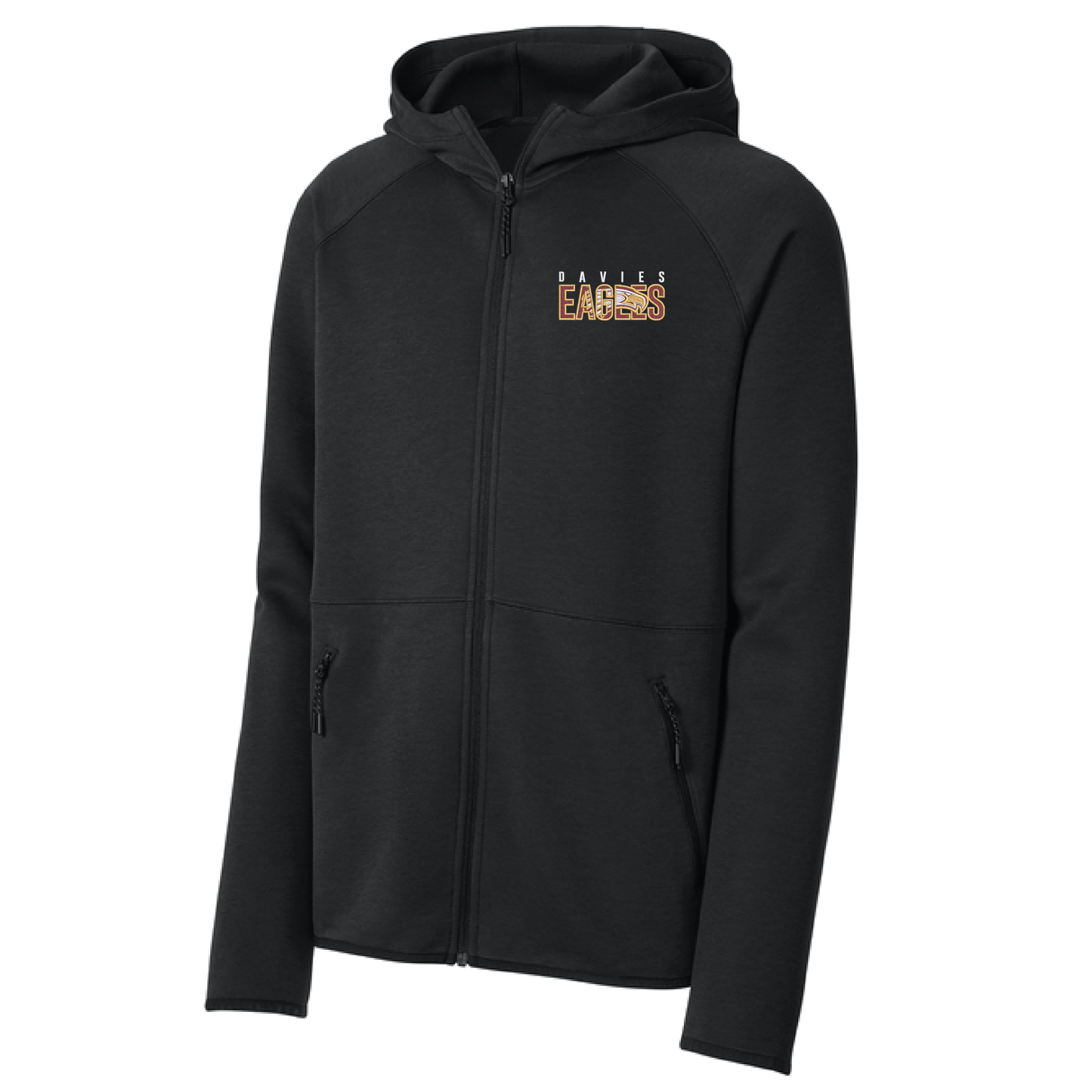 Eagles Black Sport-Tek® Phenom Full-Zip Hoodie (ST840)