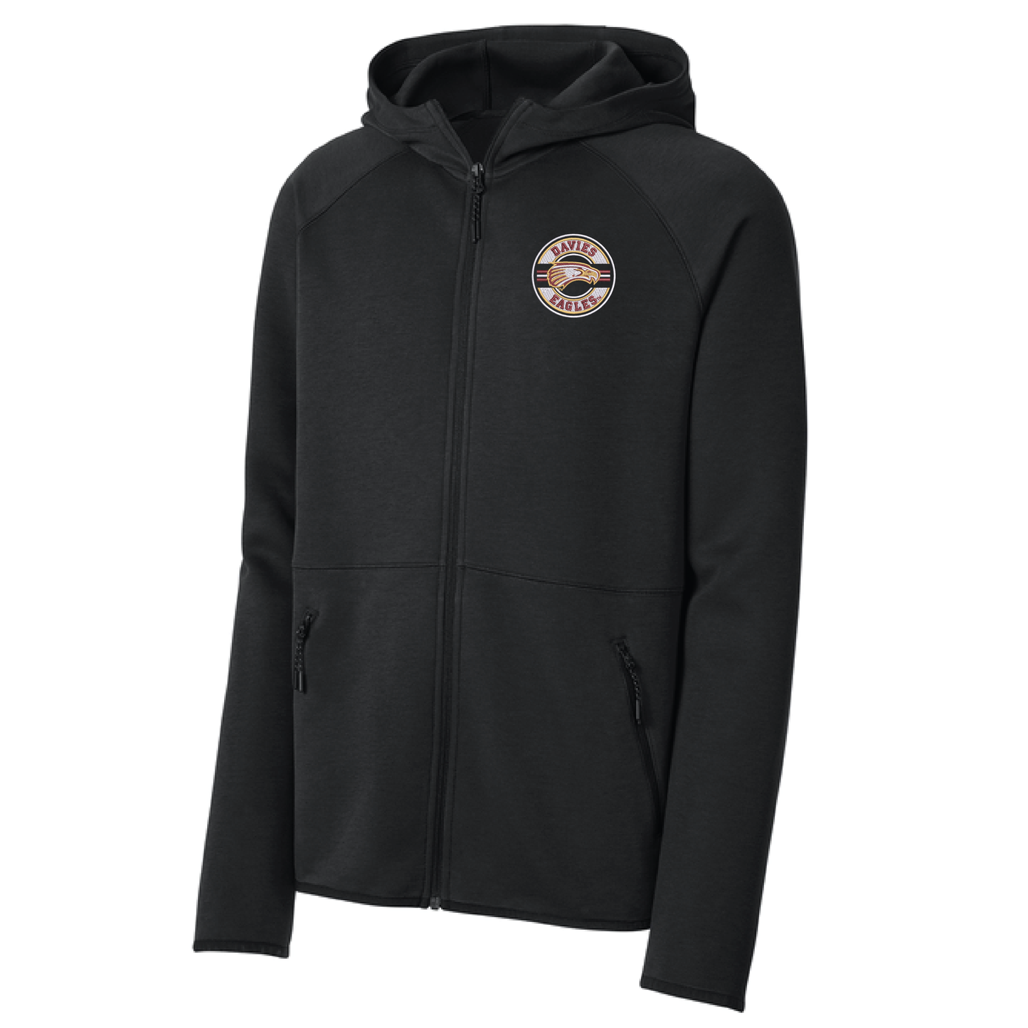 Eagles Black Sport-Tek® Phenom Full-Zip Hoodie (ST840)